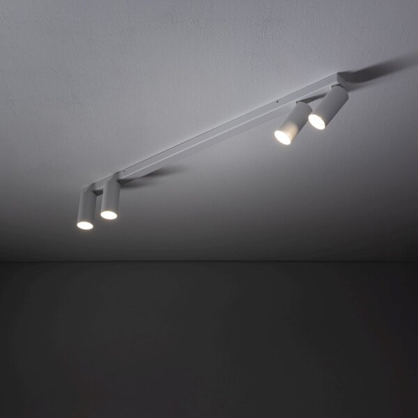 Spot de plafond orientable GU10 blanc métal 90,5 cm de long