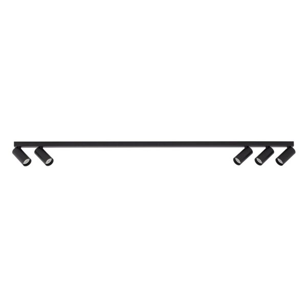 Spot de plafond orientable GU10 noir métal 130 cm