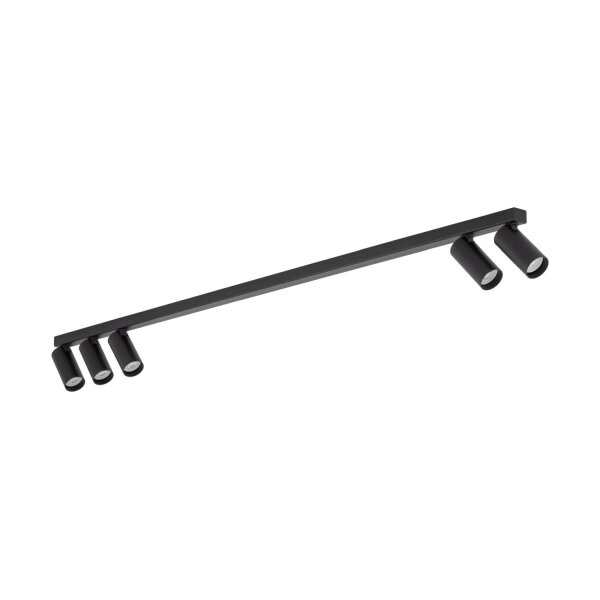 Spot de plafond orientable GU10 noir métal 130 cm