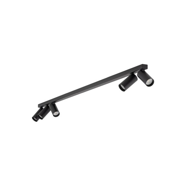 Spot de plafond orientable GU10 noir métal 130 cm