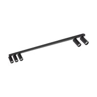 Spot de plafond orientable GU10 noir métal 130 cm