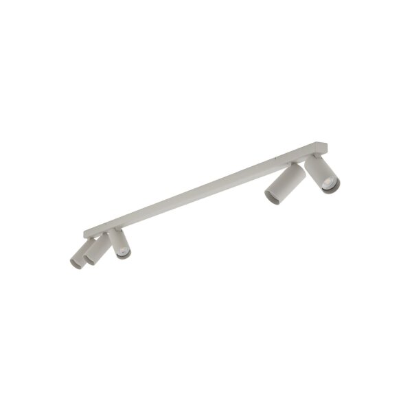Spot de plafond flexible GU10 gris soie métal 130 cm