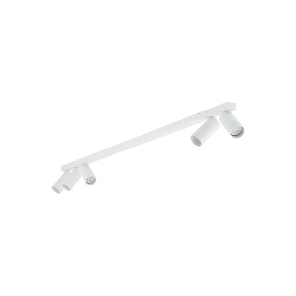 Spot de plafond flexible blanc GU10 5-flamme aluminium