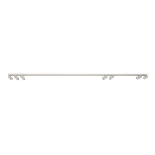 Long spot de plafond gris soie 212 cm GU10 7-flamme