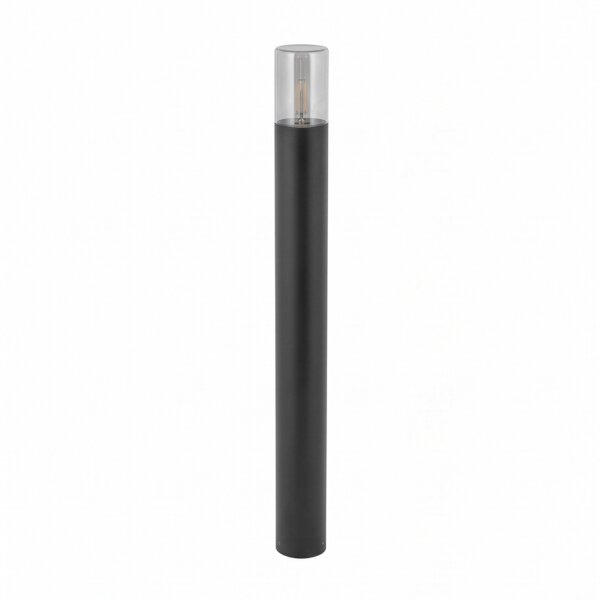 Petite borne déclairage verre fumé aluminium E27 IP44 80 cm
