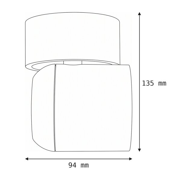 Spot de plafond flexible blanc GU10 L:9,4 cm petit
