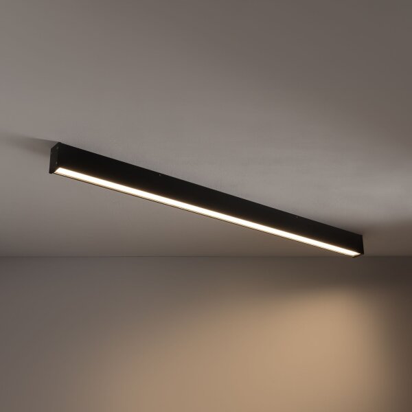 Plafonnier LED noir aluminium 3000 lm L:150 cm