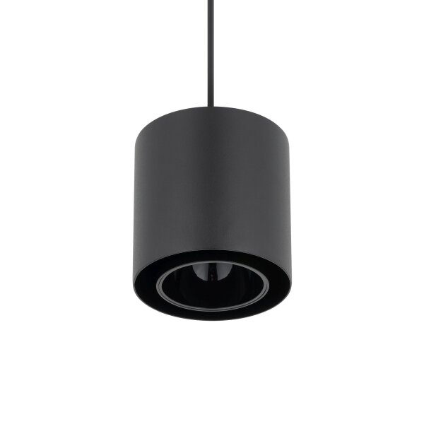 Lampe à suspendre noire en métal GU10 jusquà 10 W ronde Ø13 cm