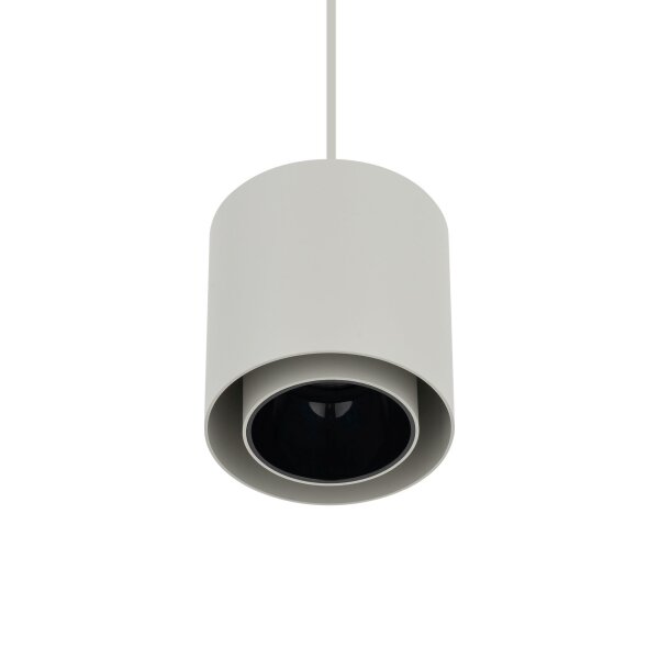 Suspension ronde métal GU10 Ø13 cm gris soie