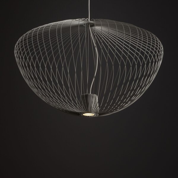 Suspension décorative métal gris soie GU10 L:70 cm