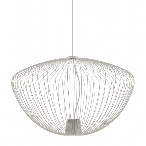 Suspension décorative métal gris soie GU10 L:70 cm