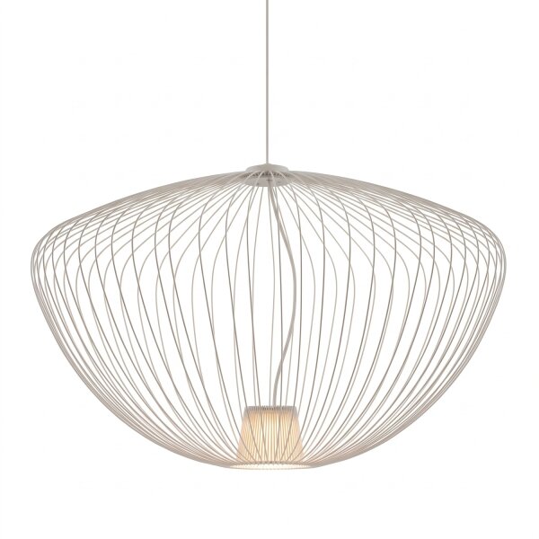 Suspension décorative métal gris soie GU10 L:70 cm