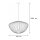Suspension décorative métal gris soie GU10 L:70 cm