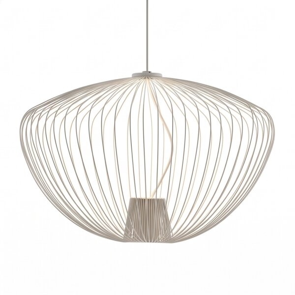 Lampe à suspendre décorative en métal L:54,5 cm GU10 gris soie
