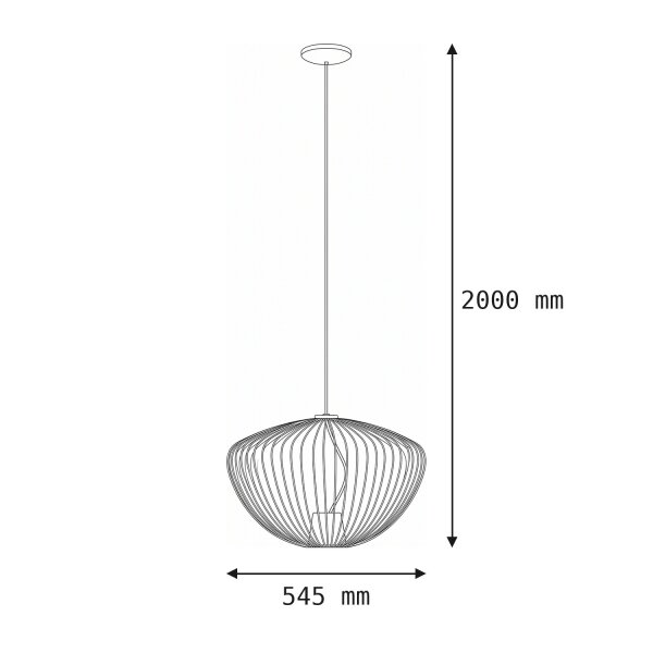 Lampe à suspendre décorative en métal L:54,5 cm GU10 gris soie