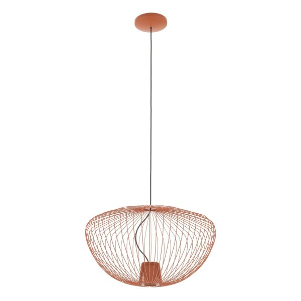 Fil de fer Lampe à suspendre Métal Terracotta L:54,5 cm GU10