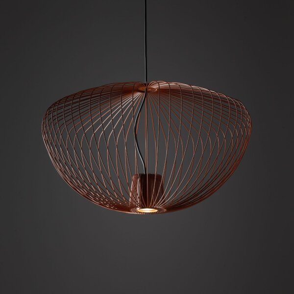 Fil de fer Lampe à suspendre Métal Terracotta L:54,5 cm GU10