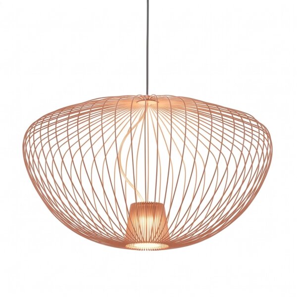 Fil de fer Lampe à suspendre Métal Terracotta L:54,5 cm GU10