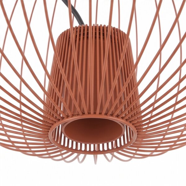 Fil de fer Lampe à suspendre Métal Terracotta L:54,5 cm GU10