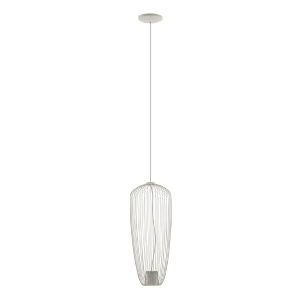 Fil de fer Suspension métal gris soie L:27 cm GU10