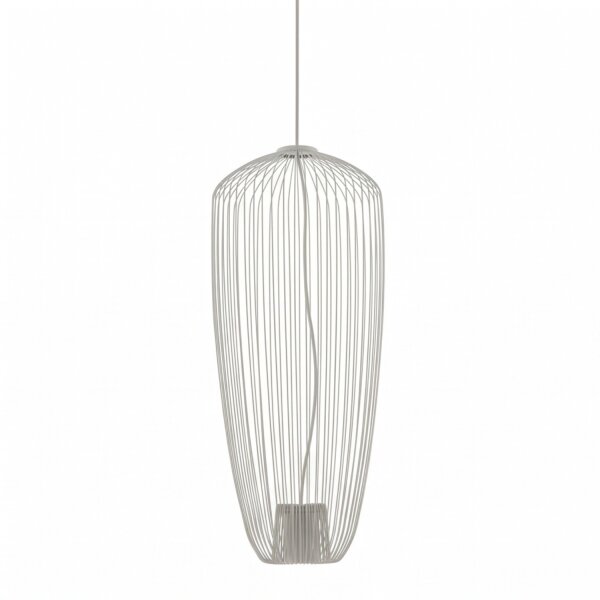 Fil de fer Suspension métal gris soie L:27 cm GU10