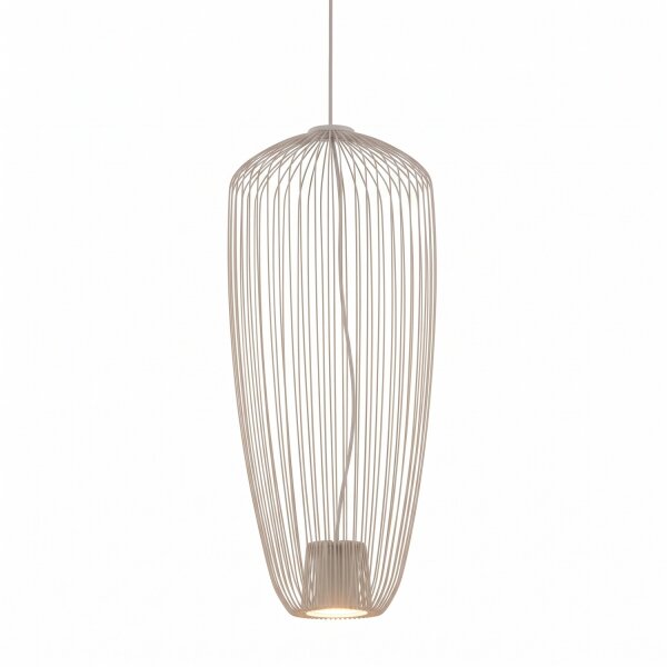 Fil de fer Suspension métal gris soie L:27 cm GU10