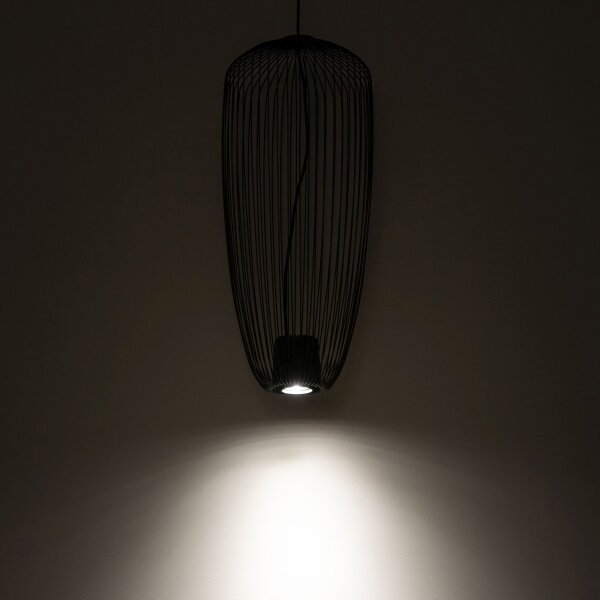 Fil de fer Lampe suspendue Métal Umbra Gris L:27 cm GU10