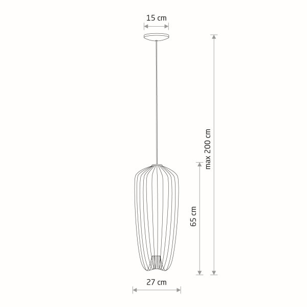 Fil de fer Lampe suspendue Métal Umbra Gris L:27 cm GU10