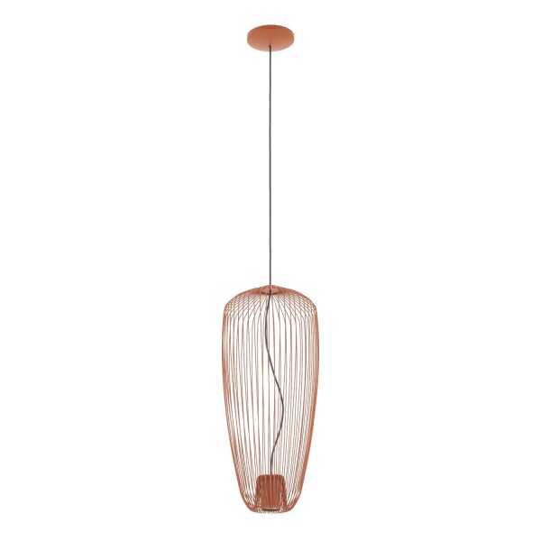 Suspension élégante en métal terracotta L:27 cm GU10