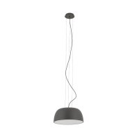 Lampe &agrave; suspendre ronde en m&eacute;tal Umbra Gris...