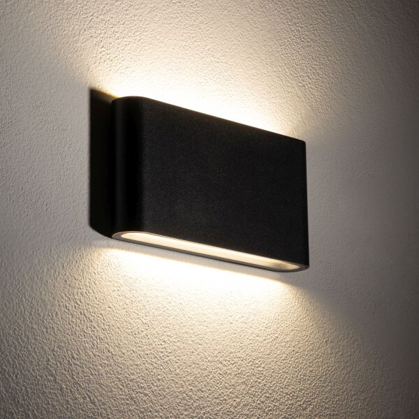 Lampe dextérieur LED murale Up Down aluminium 5 W IP54 noire