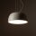 Suspension ronde métal gris soie blanc E27 Ø38 cm
