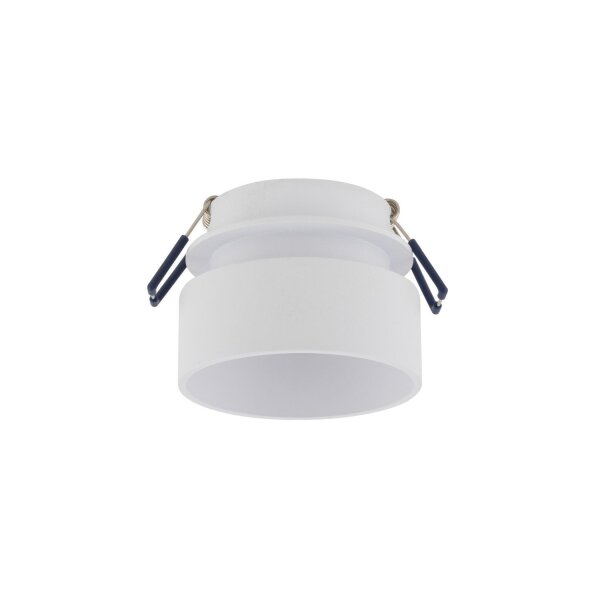 Luminaire encastré blanc aluminium GU10 Ø8 cm rond apparent