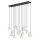 Grande lampe suspendue verre métal noir blanc G9 14-flmg