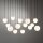 Grande lampe suspendue verre métal noir blanc G9 14-flmg