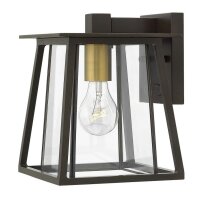 Lampe dext&eacute;rieur Moderne en bronze Alu Verre IP44 E27