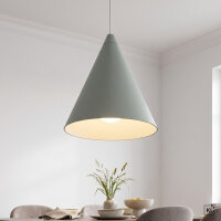 Suspension ronde vert sauge &Oslash;11 cm GU10 m&eacute;tal