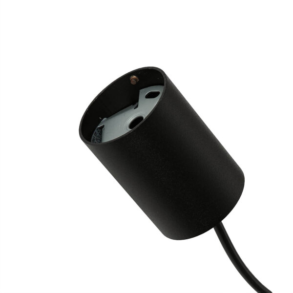 Suspension ronde noire Ø11 cm GU10 Métal Moderne
