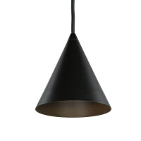 Suspension ronde noire Ø11 cm GU10 Métal...