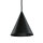 Suspension ronde noire Ø11 cm GU10 Métal Moderne