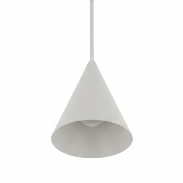Suspension ronde gris soie Ø11 cm GU10 métal