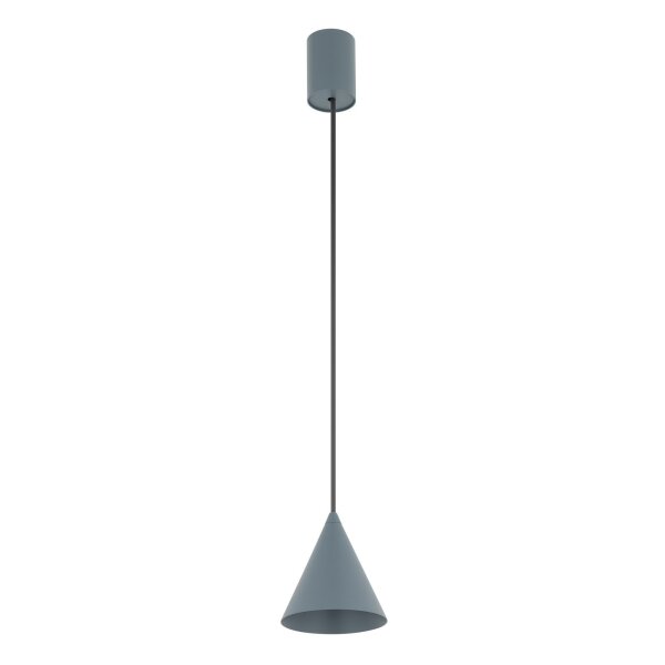 Suspension ronde Umbra Bleu Ø11 cm GU10 Cône en métal