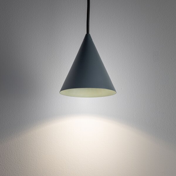 Suspension ronde Umbra Bleu Ø11 cm GU10 Cône en métal