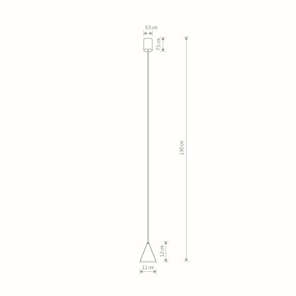 Suspension ronde Umbra Bleu Ø11 cm GU10 Cône en métal