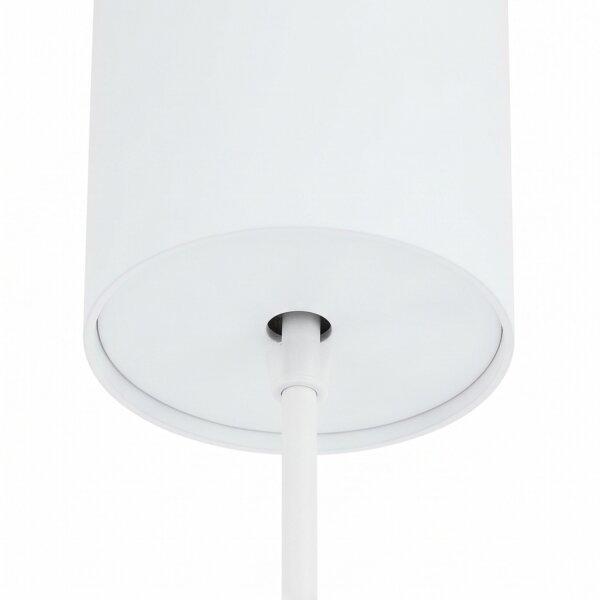 Suspension ronde blanche Ø11 cm GU10 métal cône