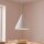 Suspension ronde blanche Ø11 cm GU10 métal cône