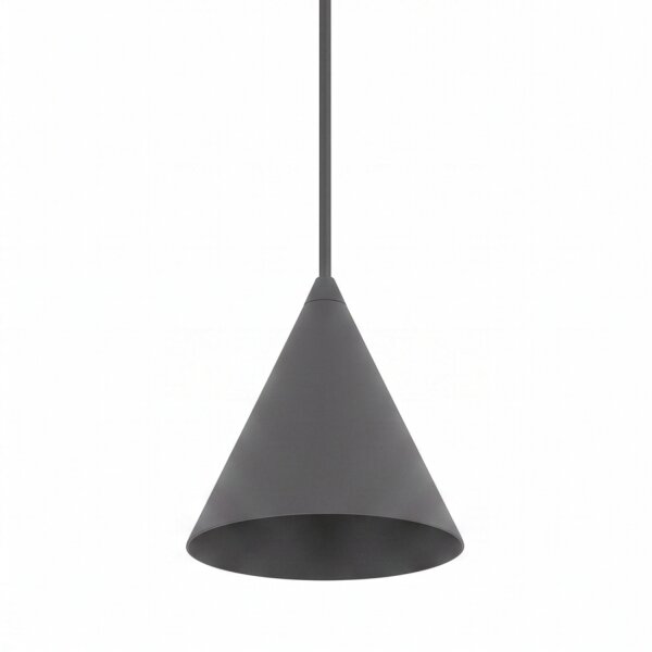 Suspension ronde Umbra Gris Ø11 cm GU10 Cône en métal