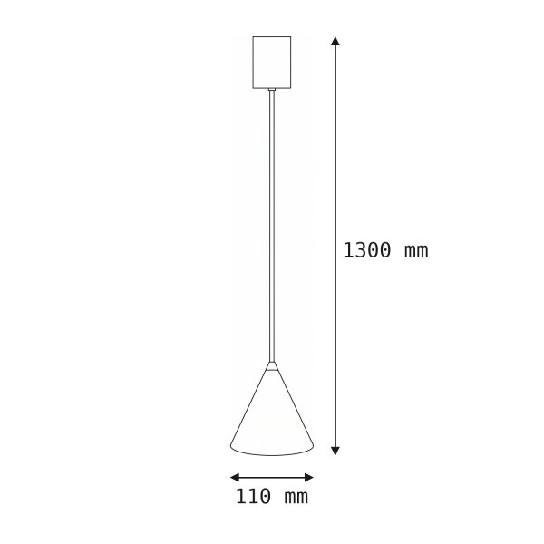 Suspension ronde Umbra Gris Ø11 cm GU10 Cône en métal