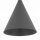 Suspension ronde Umbra Gris Ø11 cm GU10 Cône en métal