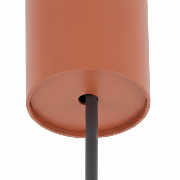 Lampe à suspendre ronde terre cuite Ø11 cm GU10 métal cône
